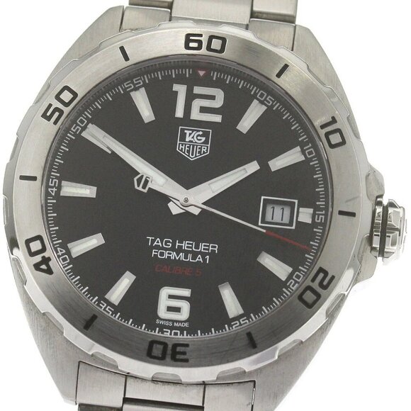 TAG HEUER Formula 1 caliber 5 WAZ2113 Date Black Dial Automatic Men's - Picture 1 of 6